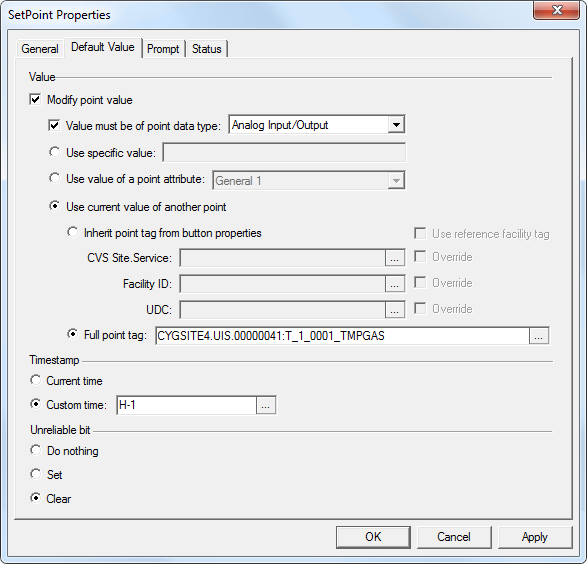SetPoint Button - Default Page SetPoint Button - Default Page